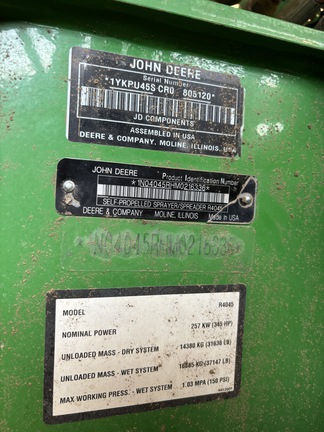 2021 John Deere R4045