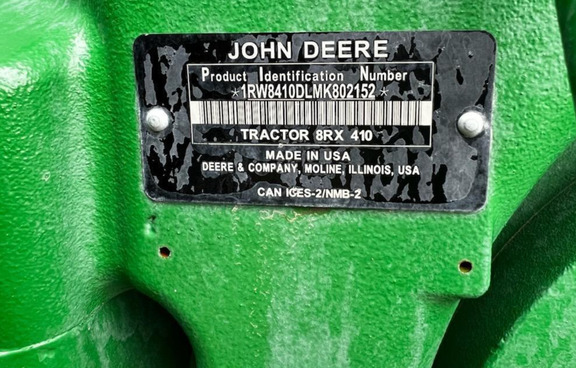 2021 John Deere 8RX410