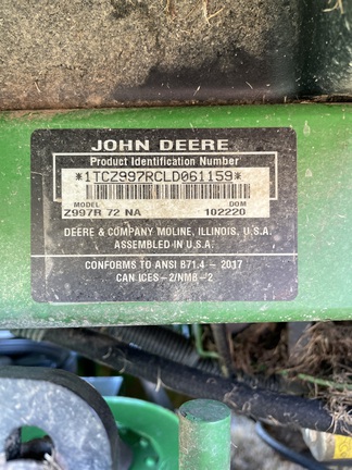 2021 John Deere Z997R