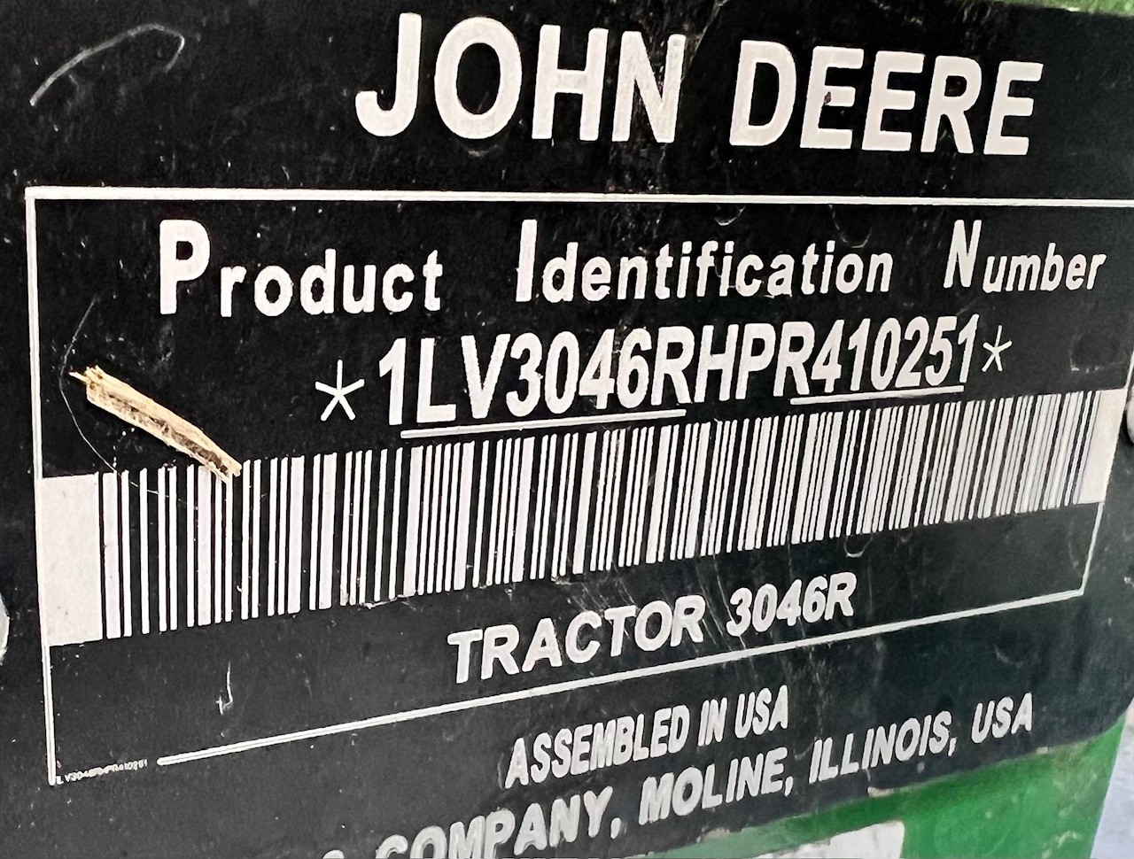 2023 John Deere 3046RC