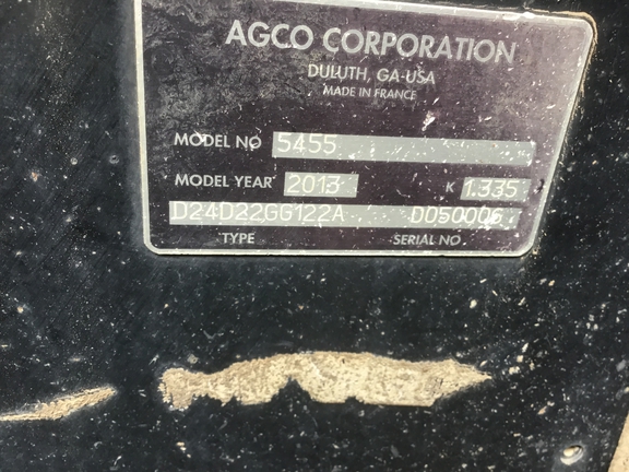 2013 Massey Ferguson 5455