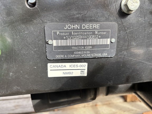 2019 John Deere 1025R