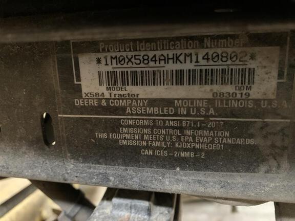 2019 John Deere X584