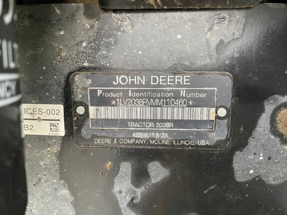 2021 John Deere 2038R