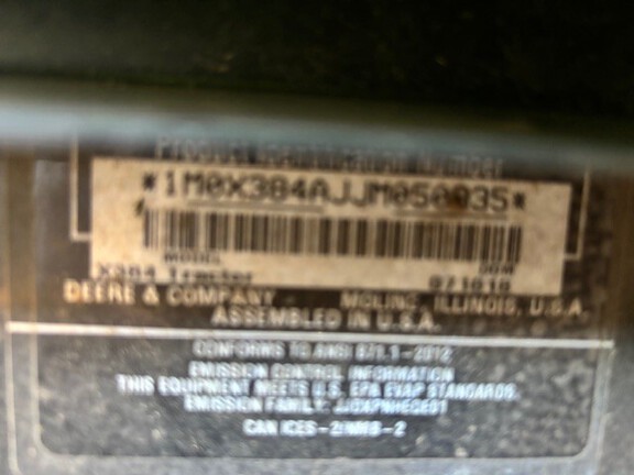 2019 John Deere X384