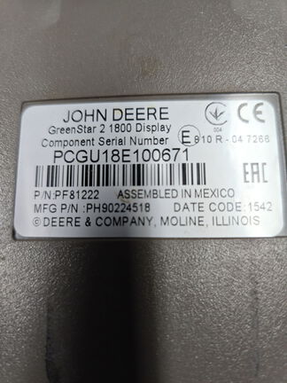 2015 John Deere GS1800