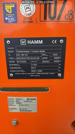 2021 Hamm HD90VO