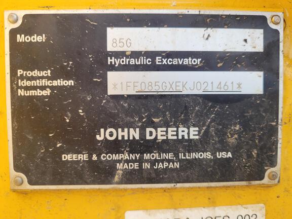 2020 John Deere 85G