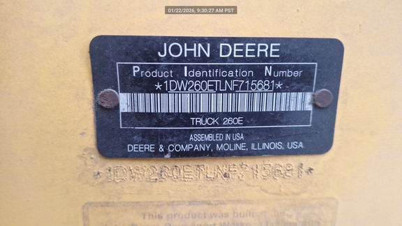2022 John Deere 260E