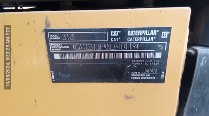 2017 Caterpillar 313F