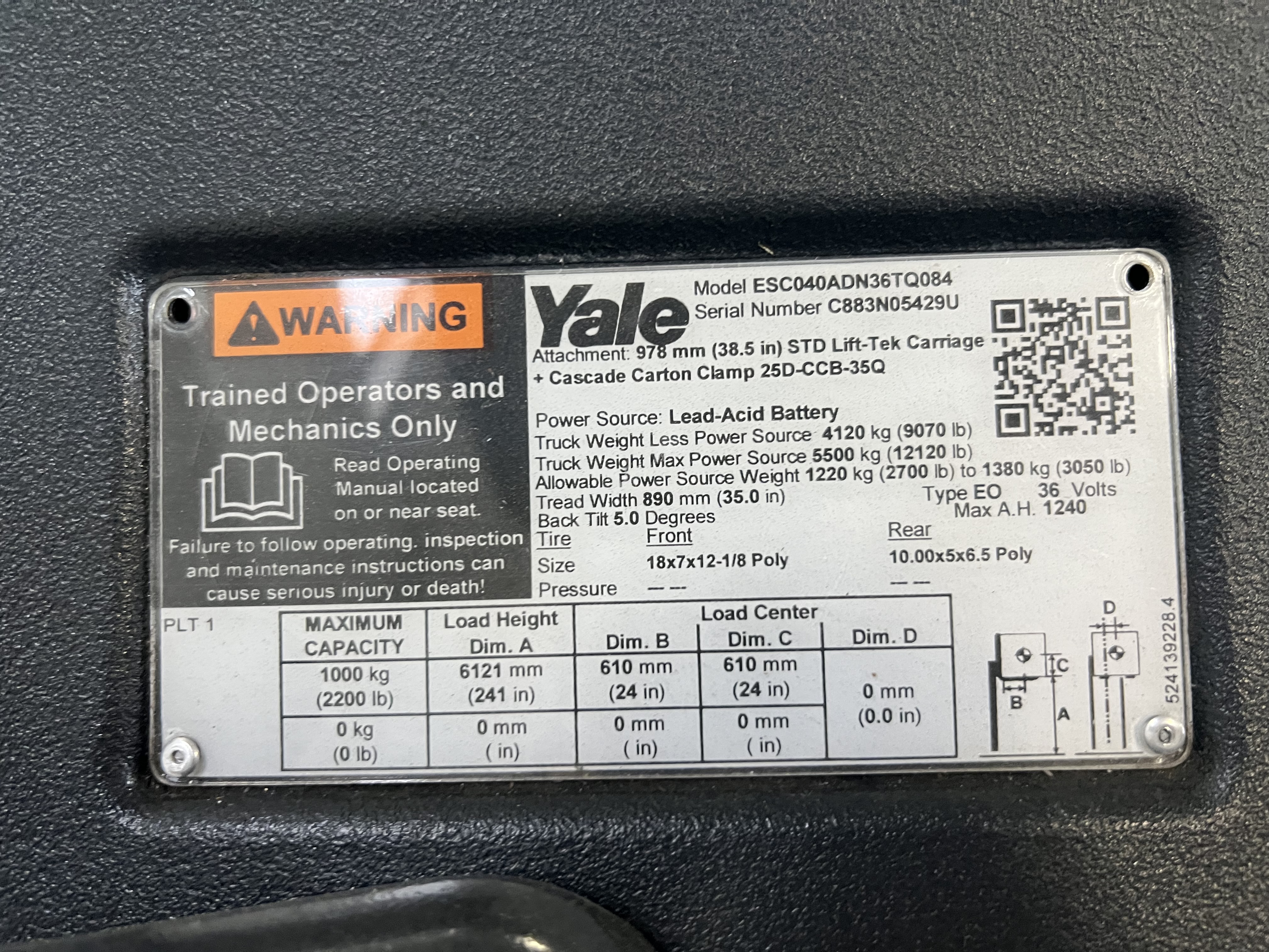2020 Yale ESC040